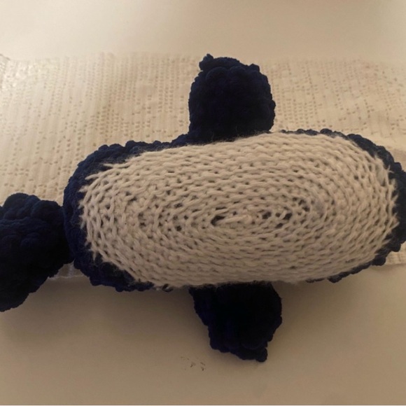 Blue crochet shark stuffed animal - Picture 3 of 4